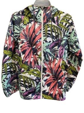 Columbia Womens Tropical Print Hooded Lightweight Jacket Small
